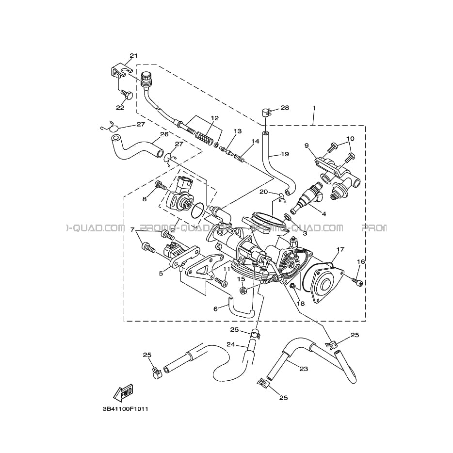 BOITIER PAPILLON INJECTION  Yamaha  2007 700  Original parts OEMBOITIER PAPILLON INJECTION  Yamaha  2007 700  Original parts OEM