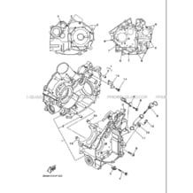 CARTER MOTEUR pour Yamaha 700 2007 GRIZZLY YFM700FWAD 3B4C YAMAHA BLACK