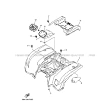 GARDE BOUE ARRIERE pour Yamaha 700 2007 GRIZZLY YFM700FWAD 3B4C YAMAHA BLACK