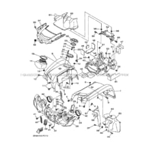 GARDE BOUE AVANT pour Yamaha 700 2007 GRIZZLY YFM700FWAD 3B4C YAMAHA BLACK