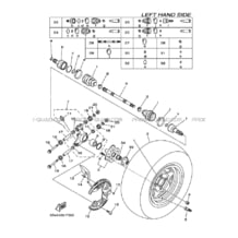 ROUE ARRIERE pour Yamaha 700 2007 GRIZZLY YFM700FWAD 3B4C YAMAHA BLACK