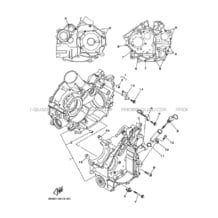 CARTER MOTEUR pour Yamaha 700 2008 GRIZZLY YFM700FWAD 3B4F ROMANTIQUE ROUGE
