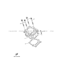 CYLINDRE pour Yamaha 700 2008 GRIZZLY YFM700FWAD 3B4P YAMAHA BLACK