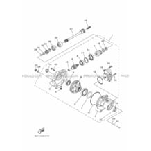 DIFFERENTIEL AVANT pour Yamaha 700 2008 GRIZZLY_700__EPS YFM700FWAD 3B4E DARK PURPLISH BLUE SOLID N