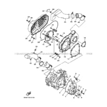CARTER - MOTEUR 1 pour Yamaha 700 2008 GRIZZLY_700__EPS YFM700FWAD 3B4E PASTEL DEEP GREEN