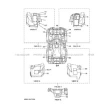 EMBLEME     ETIQUETTE 2 pour Yamaha 700 2008 GRIZZLY_700__EPS YFM700FWAD 3B4E PASTEL DEEP GREEN