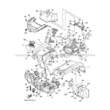 GARDE BOUE AVANT pour Yamaha 700 2008 GRIZZLY_700__EPS YFM700FWAD 3B4E PASTEL DEEP GREEN