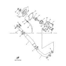 POMPE A EAU     DURITES pour Yamaha 700 2008 GRIZZLY_700__EPS YFM700FWAD 3B4E PASTEL DEEP GREEN