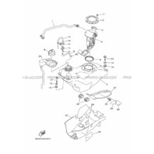 RESERVOIR A ESSENCE pour Yamaha 700 2008 GRIZZLY_700__EPS YFM700FWAD 3B4E ROMANTIQUE ROUGE