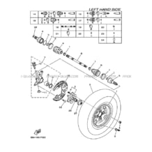 ROUE AVANT pour Yamaha 700 2008 GRIZZLY_700__EPS YFM700FWAD 3B4E ROMANTIQUE ROUGE