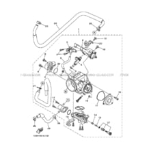 BOITIER PAPILLON INJECTION pour Yamaha 700 2008 RAPTOR YFM700R 1S3K PASTEL DARK GRAY