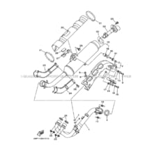 ECHAPPEMENT pour Yamaha 700 2009 GRIZZLY YFM700FWAD 43PC YAMAHA BLACK