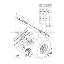 ROUE ARRIERE pour Yamaha 700 2009 GRIZZLY YFM700FWAD 43PC YAMAHA BLACK