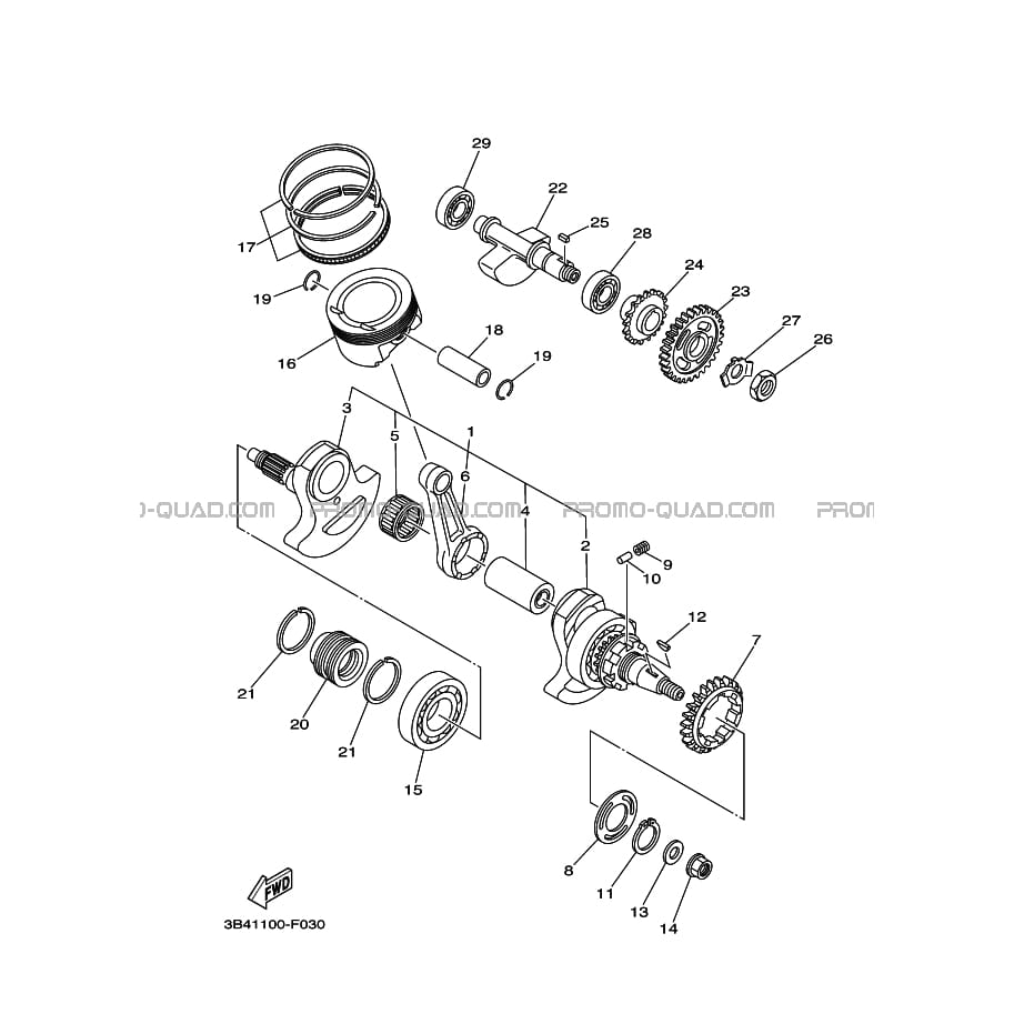 VILEBREQUIN     PISTON  Yamaha  2010 700  Original parts OEMVILEBREQUIN     PISTON  Yamaha  2010 700  Original parts OEM