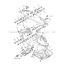 BRAS ARRIERE pour Yamaha 700 2010 GRIZZLY 700 EPS POWER STEERING 43PJ PASTEL DEEP GREEN