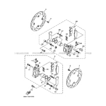 ETRIER DE FREIN ARRIERE pour Yamaha 700 2010 GRIZZLY 700 EPS POWER STEERING CAMO 43PN YAMAHA BLACK