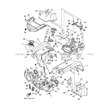 GARDE BOUE AVANT pour Yamaha 700 2010 GRIZZLY 700 EPS POWER STEERING CAMO 43PN YAMAHA BLACK