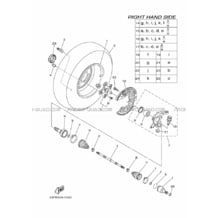 ROUE AVANT 2 pour Yamaha 700 2010 GRIZZLY 700 EPS POWER STEERING SPECIAL EDITION 43PU YAMAHA BLACK