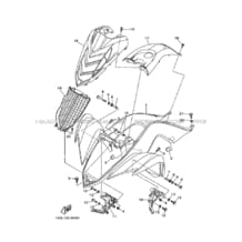 GARDE BOUE AVANT pour Yamaha 700 2010 RAPTOR 700 1AS3 BLUISH WHITE SOLID 1
