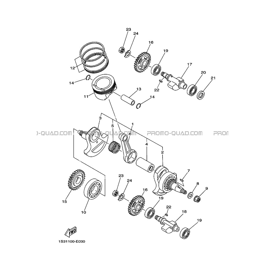 VILEBREQUIN     PISTON  Yamaha  2010 700  pièces OEMVILEBREQUIN     PISTON  Yamaha  2010 700  pièces OEM