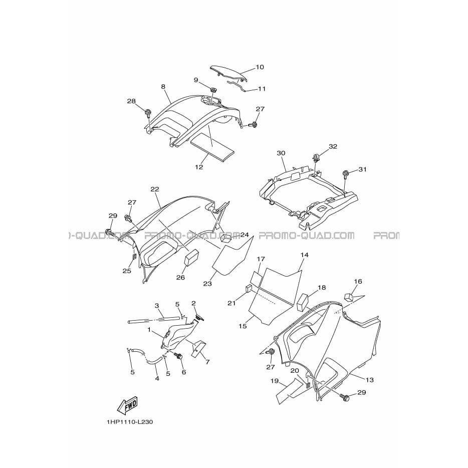 COUVERCLE LATERAL  Yamaha  2012 700  Original parts OEMCOUVERCLE LATERAL  Yamaha  2012 700  Original parts OEM