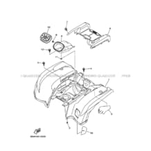 GARDE BOUE ARRIERE pour Yamaha 700 2012 GRIZZLY YFM700FWAD 1HP7 YAMAHA BLACK