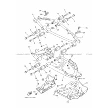 BRAS ARRIERE pour Yamaha 700 2012 GRIZZLY YFM700FWAD 1HPB LIGHT YELLOWISH GRAY ME C