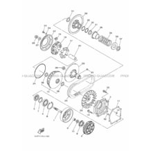 EMBRAYAGE DE DEMARREUR pour Yamaha 700 2012 GRIZZLY YFM700FWAD 1HPE DARK PURPLISH BLUE SOLID N