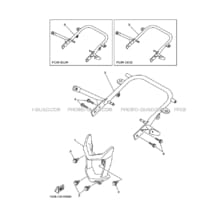 PARE CHOCS pour Yamaha 700 2012 RAPTOR YFM700R 1ASJ BLACK METALLIC J