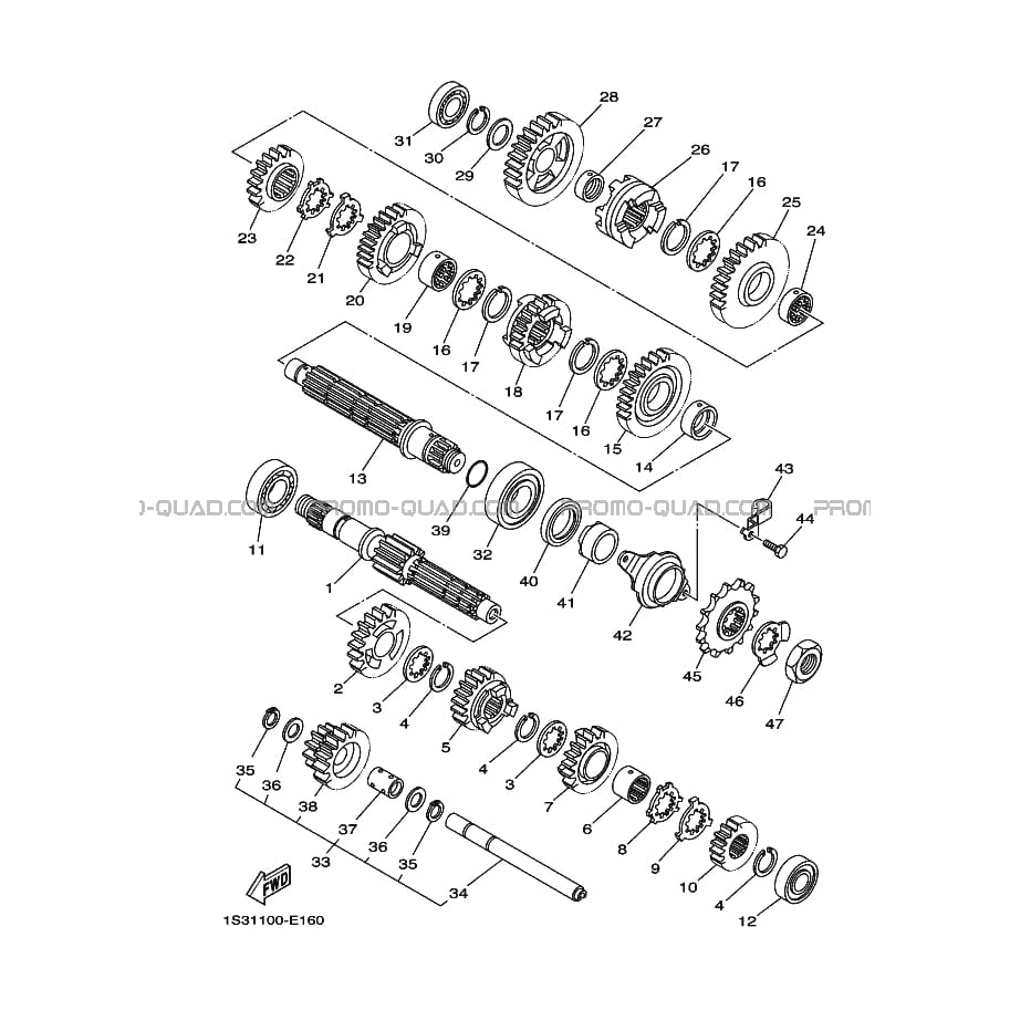 TRANSMISSION  Yamaha  2012 700  pièces OEMTRANSMISSION  Yamaha  2012 700  pièces OEM