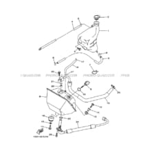 RESERVOIR D'HUILE pour Yamaha 700 2013 RAPTOR YFM700R 1VS3 YAMAHA BLACK