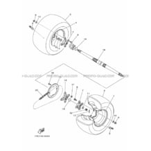 ROUE ARRIERE pour Yamaha 700 2013 RAPTOR YFM700R 1VS3 YAMAHA BLACK