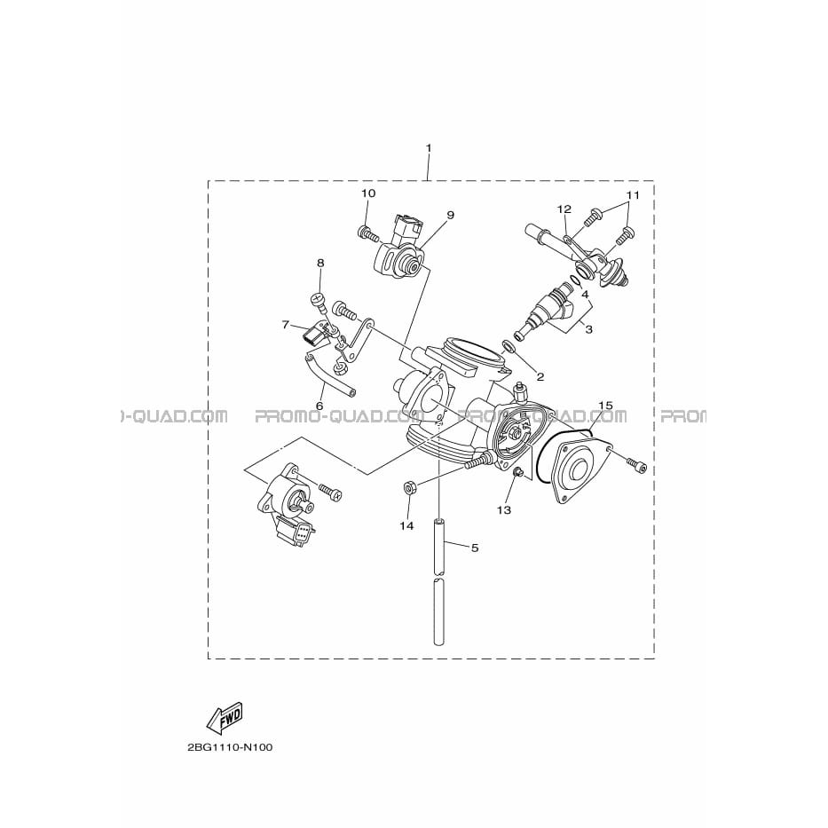 BOITIER PAPILLON INJECTION  Yamaha  2014 700  Original parts OEMBOITIER PAPILLON INJECTION  Yamaha  2014 700  Original parts OEM