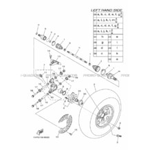 ROUE ARRIERE pour Yamaha 700 2014 GRIZZLY YFM700FWAD 2BGA YAMAHA BLACK