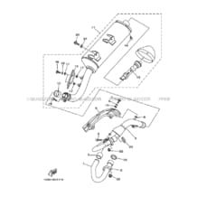 ECHAPPEMENT pour Yamaha 700 2014 RAPTOR YFM700R 1VSB DARK GRAY METALLIC E