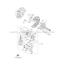 ETRIER DE FREIN AVANT pour Yamaha 700 2014 RAPTOR YFM700R 1VSB DARK GRAY METALLIC E