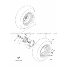 ROUE AVANT pour Yamaha 700 2014 RAPTOR YFM700R 1VSF DARK BLUISH GRAY METALLIC 7