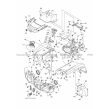 GARDE BOUE AVANT pour Yamaha 700 2015 GRIZZLY 700 EPS DIRECTION ASSISTEE B383 PASTEL DEEP GREEN