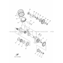 VILEBREQUIN     PISTON pour Yamaha 700 2015 GRIZZLY 700 EPS DIRECTION ASSISTEE B383 ROMANTIQUE ROUGE
