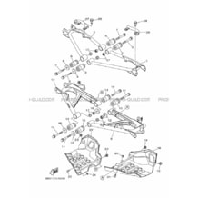 BRAS ARRIERE pour Yamaha 700 2015 GRIZZLY 700 EPS DIRECTION ASSISTEE CAMO B387 YAMAHA BLACK