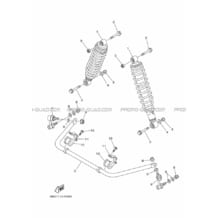 AMORTISSEUR ARRIERE pour Yamaha 700 2015 GRIZZLY 700 EPS DIRECTION ASSISTEE SE B38A MAT SILVER 1