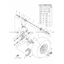ROUE ARRIERE pour Yamaha 700 2015 GRIZZLY 700 EPS DIRECTION ASSISTEE SE B38A MAT SILVER 1
