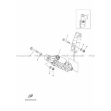 AMORTISSEUR ARRIERE pour Yamaha 700 2015 RAPTOR YFM 700 R B463 YAMAHA BLACK