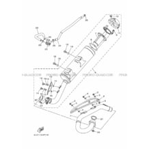 ECHAPPEMENT pour Yamaha 700 2015 RAPTOR YFM 700 R B463 YAMAHA BLACK