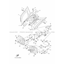 GARDE BOUE ARRIERE pour Yamaha 700 2015 RAPTOR YFM 700 R B463 YAMAHA BLACK