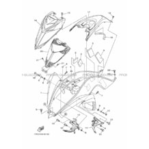 GARDE BOUE AVANT pour Yamaha 700 2015 RAPTOR YFM 700 R B463 YAMAHA BLACK