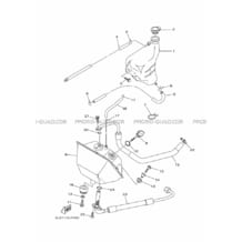 RESERVOIR D'HUILE pour Yamaha 700 2015 RAPTOR YFM 700 R B463 YAMAHA BLACK
