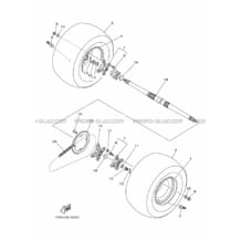 ROUE ARRIERE pour Yamaha 700 2015 RAPTOR YFM 700 R B463 YAMAHA BLACK