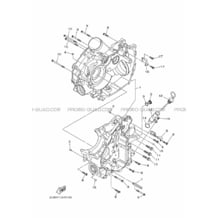 CARTER MOTEUR pour Yamaha 700 2016 GRIZZLY 700 EPS DIRECTION ASSISTEE 2UD3 ROMANTIQUE ROUGE