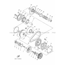 EMBRAYAGE DE DEMARREUR pour Yamaha 700 2016 GRIZZLY 700 EPS DIRECTION ASSISTEE CAMO 2UD8 YAMAHA BLACK